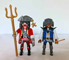 Playmobil pirate ship captain 9146 COMPLETE + 1 other pirate incomplete VGC