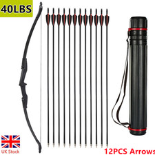 53" 40lbs ArcheryTakedown Recurve Bow for RH&LH Target Practice 12xArrows+Quiver