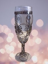 12 Silver Plated Filigree Wine