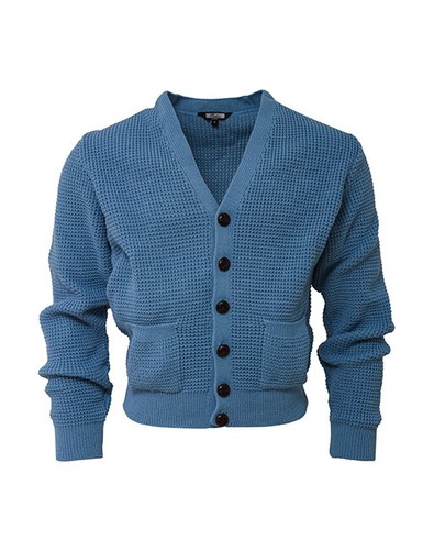 Relco mens dusty blue waffle - relco,