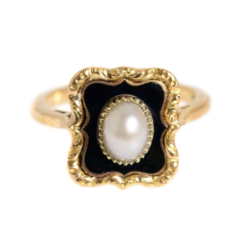 Antique 18ct gold black - 18ct,