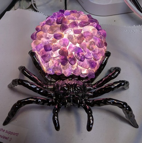 Spider amethyst crystal - spider,