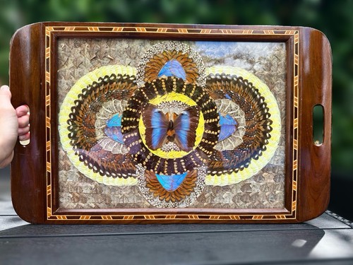 Vintage brazilian inlaid wood - inlaid,