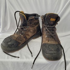 Dewalt Boots Mens Size 8 Brown Hadley Waterproof WORN IN Lace Up Steel toe