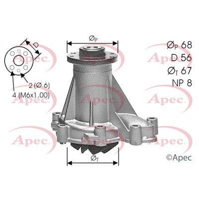 Apec water pump for mercedes - water,