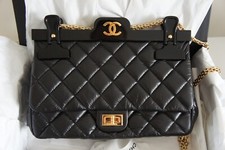 Chanel Hanger Bag - Black Leather With Gold Hardware