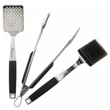 LANDMANN Pure Barbecue  BBQ Utensil & Cleaning Set - Turner - Brush - Tongues