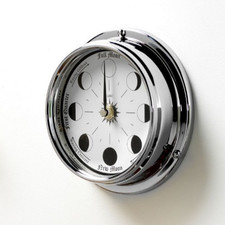 TABIC Moon Phase Clock – Solid Brass, Chrome Plated – Clearance Black Friday