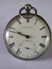 c1917 FUSEE SOLID SILVER POCKET WATCH by WISLON GANDAR of LONDON