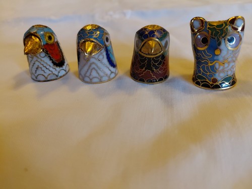 Four metal cloisonne bird - four,