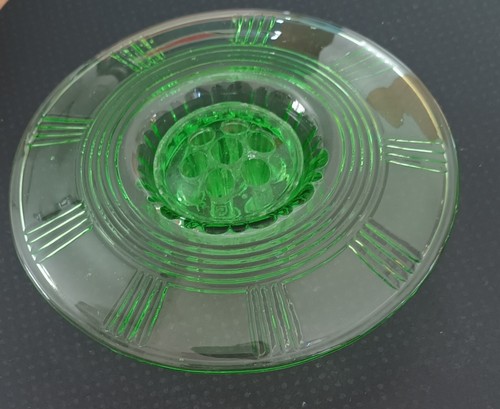 Vintage green glass posy - glass,