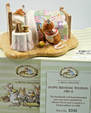 FAB ROYAL DOULTON BRAMBLY HEDGE HAPPY BIRTHDAY WILFRED DBH45 LTD EDTN BOX & CERT
