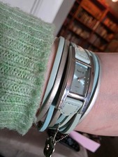 SUZI B PALE BLUE & SILVER