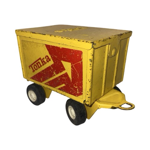 Tonka yellow metal trailer - tonka,