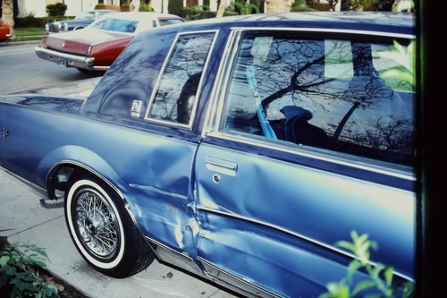 1980s blue classic car - 1980s,