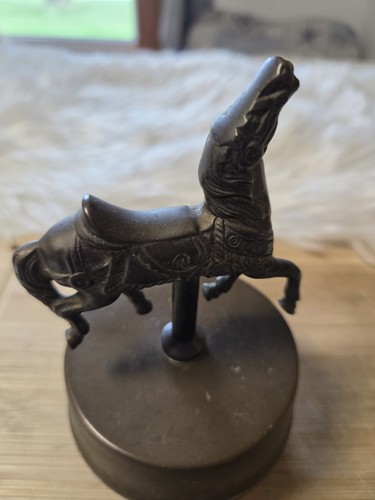 Vtg antique bronze carousel - vtg,