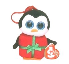 TY Beanie Boo Boos Keyring Key Clip Soft Plush Kids Toy CHILL THE PENGUIN VGC