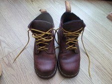 DR MARTENS  BROWN LEATHER  BOOTS SIZE UK 6