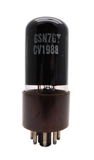 Rare Brimar CV1988 6SN7GT Black Glass Valve Tube Used Tested (V60)