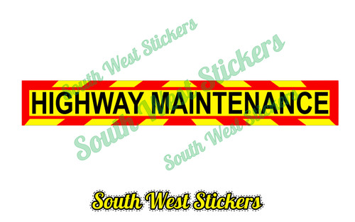Highway maintenance sticker - highway,