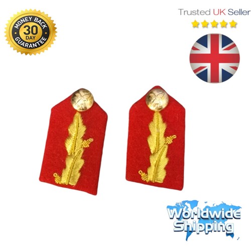 Gorget collar patch red gold - collar,