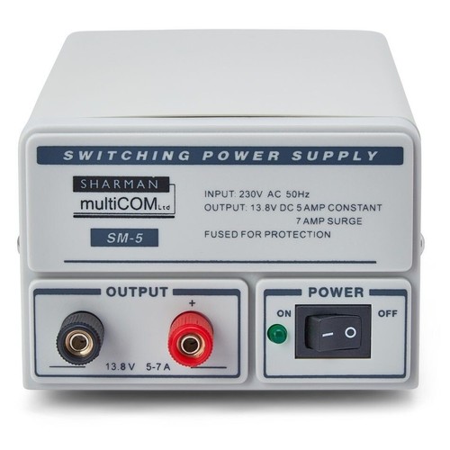 Power supply to 7 - 13.8v, 5