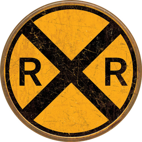 Railroad crossing sign - railroad,