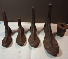 Antique Set Of 4 Cast Iron