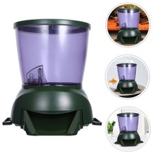 380ml Pond Fish Feeder Koi Carp Auto Feeding Goldfish Garden Automatic Food UK