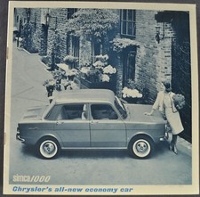 1965 Simca 1000 Sedan Catalog