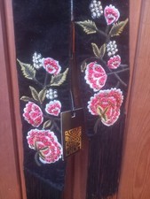 Biba Black Velvet Scarf  With