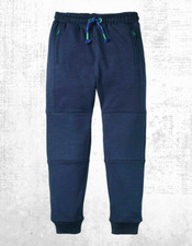 Boy's Mini Boden Joggers Full Length Warrior Knee Pad Cotton Pockets Navy Blue
