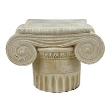 Ionic Order Capital Base Column Greek Roman Hard Plaster Small Sculpture