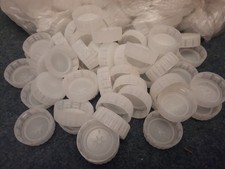 200 Used Clear plastic Bottle Tops.  
