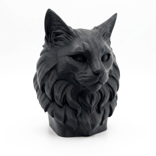 Norwegian forest cat bust - forest,