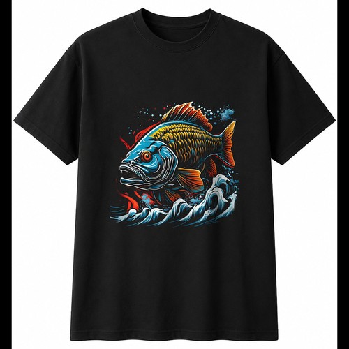 Graphic ghost carp water - ghost, in