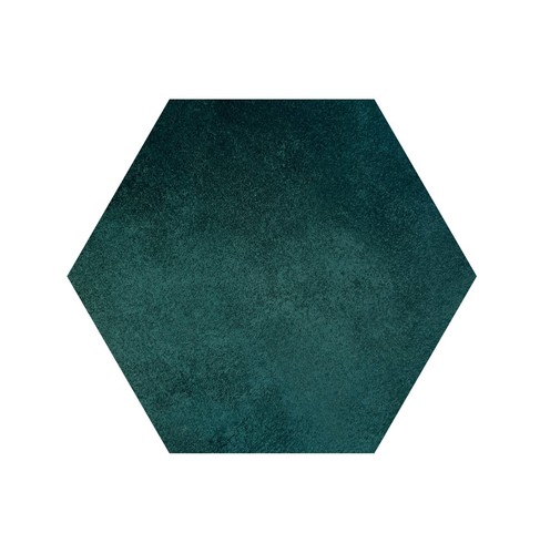 Green hexagon porcelain tiles - green,
