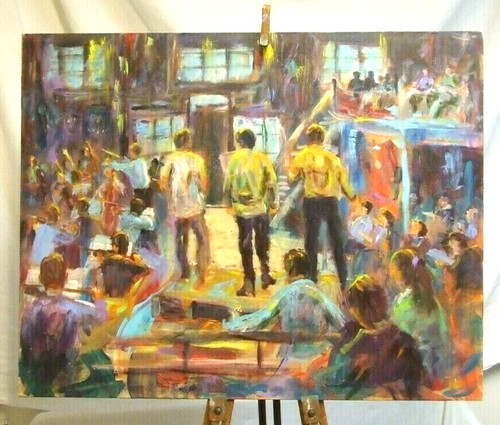 Original oil painting - , signed
