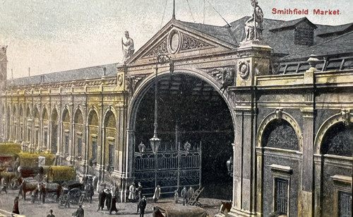 London smithfield market old - london,