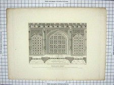 Old Antique Print 1808 Great Metal Gates Henry Vii Chapel Thompson Smith 19th