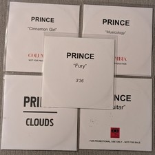 Prince Set of 5 Promo CD Clouds Musicology Guitar Fury Cinnamon Girl Columbia
