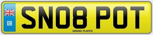Pots snob number plate sn08 - number,