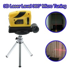 360° Rotating Laser Lazer Level Self Leveling Rotary Line Cross Tripod Beam -NEW