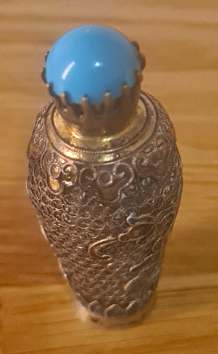 Chinese ornate embossed metal - chinese,