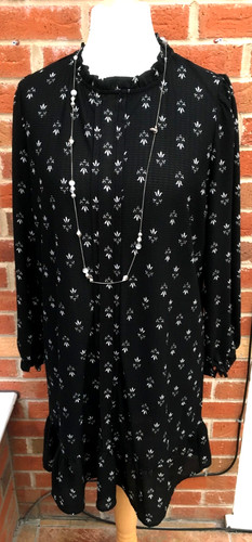 Next black floral dress - black,