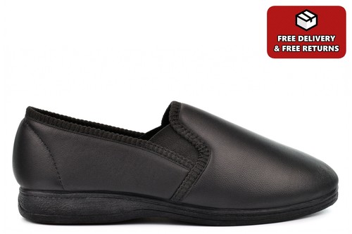 Mens leather slippers - mens,