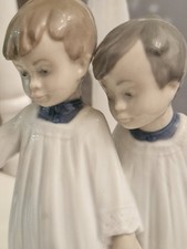 "Sold As Is"Vtg LLadro NAO Choir Boys Fine Porcelain Figurine Daisa 1988 Spain 7