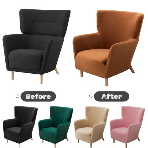 Velvet chair armchair slip - armchair,