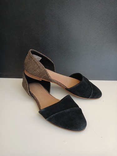 Fabric black suede size 7 - &, 7.5