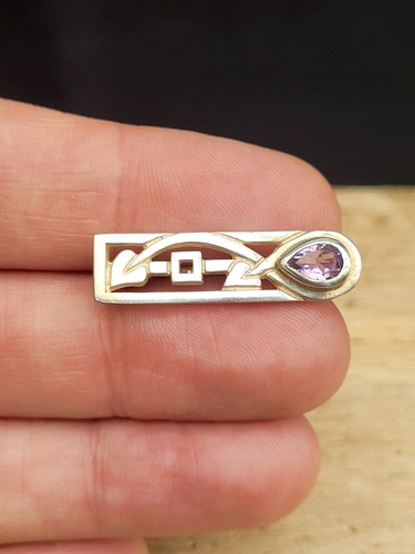 Sterling silver amethyst - silver, ,